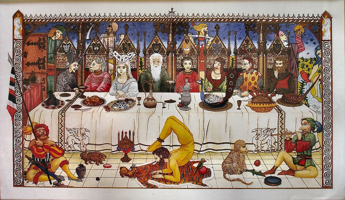 Fables Esope le banquet 17x33 papier