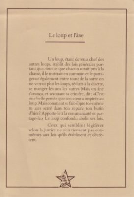 Fables d'Esope - Le loup et l'âne - Jacques Aubail